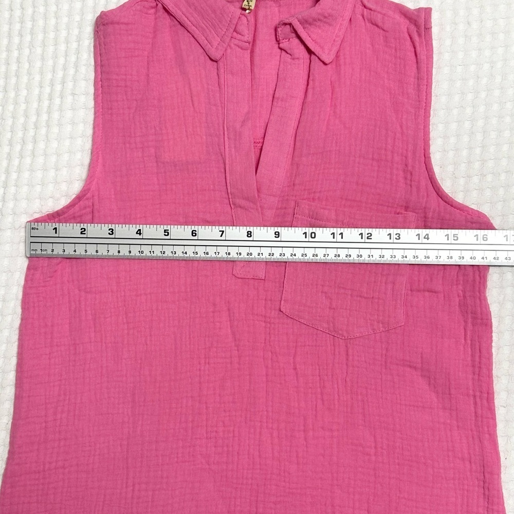 Love Notes sleeveless Gazi V-neck tunic/Top NWT - Picture 3 of 6